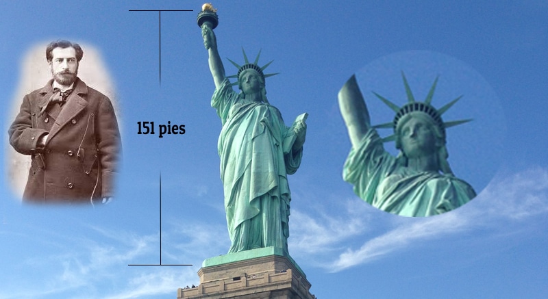 cuanto mide la estatua de la libertad
